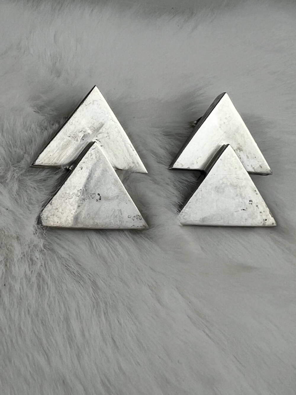 Vintage Sterling 925 Geometric Earrings